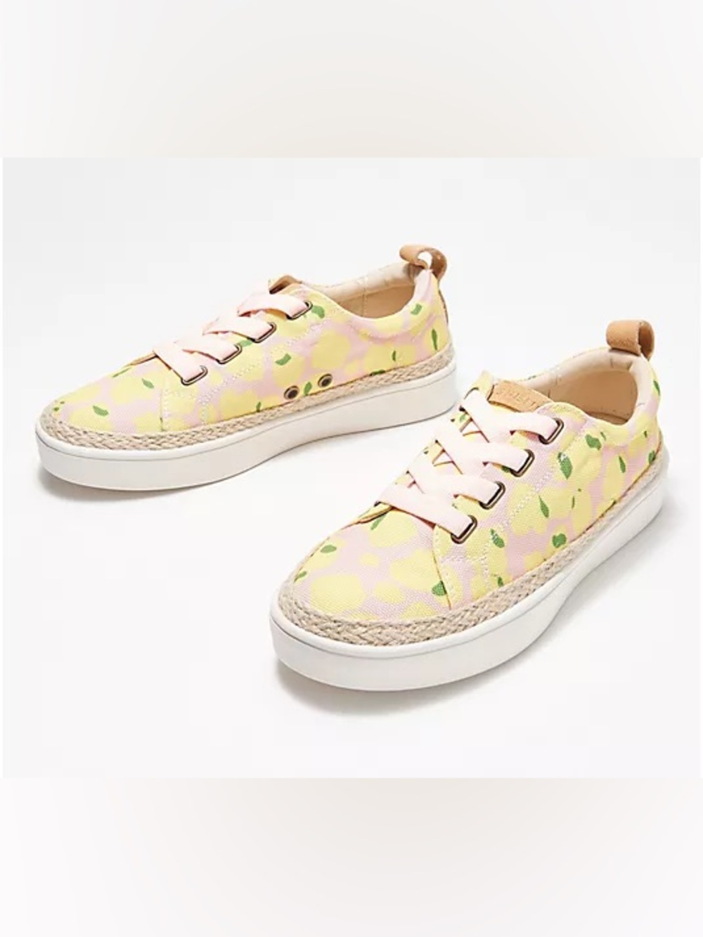 Spenco Malibu Lace Sneakers Women 7.5B Pink Lemon - Picture 2 of 11